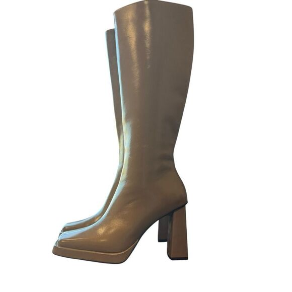 Revolve Jeffrey Campbell Taysha Tall Boots in Taupe Brown Tan - Picture 6 of 9